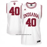 Camiseta NCAA Indiana Hoosiers Cody Zeller #40 Blanco