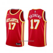 Camiseta Atlanta Hawks Onyeka Okongwu #17 Icon 2020-21 Rojo