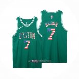 Camiseta Boston Celtics Jaylen Brown #7 75th Bandera Edition Verde