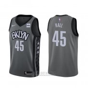 Camiseta Brooklyn Nets Donta Hall #45 Statement 2020 Gris