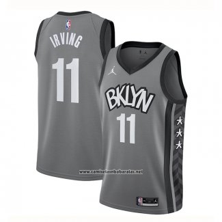 Camiseta Brooklyn Nets Kyrie Irving #11 Statement 2020 Gris