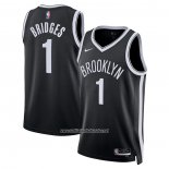 Camiseta Brooklyn Nets Mikal Bridges #1 Icon 2022-23 Negro