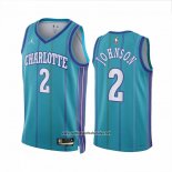 Camiseta Charlotte Hornets Larry Johnson #2 Classic 2023-24 Verde