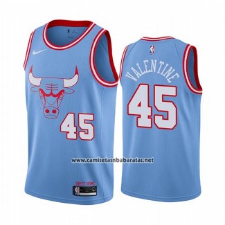 Camiseta Chicago Bulls Denzel Valentine #45 Ciudad Azul