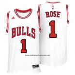Camiseta Chicago Bulls Derrick Rose #1 Blanco
