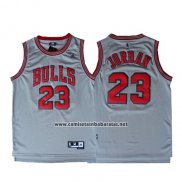Camiseta Chicago Bulls Michael Jordan #23 Retro Gris