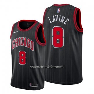 Camiseta Chicago Bulls Zach Lavine #8 Statement Edition Negro
