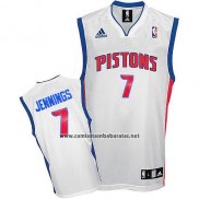 Camiseta Detroit Pistons Brandon Jennings #7 Blanco