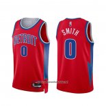 Camiseta Detroit Pistons Chris Smith #0 Ciudad 2021-22 Rojo