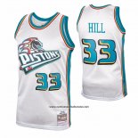 Camiseta Detroit Pistons Grant Hill #33 Mitchell & Ness 1998-99 Blanco