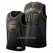 Camiseta Golden Edition Detroit Pistons Sekou Doumbouya #45 Negro