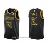 Camiseta Los Angeles Lakers Joel Ayayi #21 Mamba 2021-22 Negro