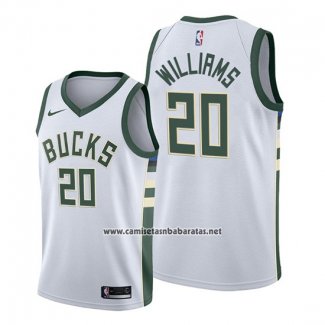 Camiseta Milwaukee Bucks Marvin Williams #20 Association 2019-20 Blanco
