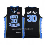 Camiseta NCAA North Carolina Tar Heels Rasheed Wallace #30 Negro