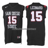 Camiseta NCAA San Diego State University Kawhi Leonard #15 Negro