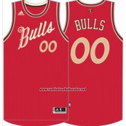 Camiseta Navidad 2015 Chicago Bulls Adidas Personalizada Rojo
