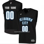 Camiseta Negro Moda Oklahoma City Thunder Adidas Personalizada Negro