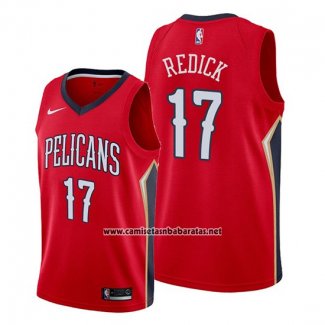 Camiseta New Orleans Pelicans J.j. Redick #17 Statement Rojo