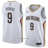 Camiseta New Orleans Pelicans Rajon Rondo #9 Association 2018 Blanco