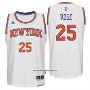 Camiseta New York Knicks Derrick Rose #25 Blanco