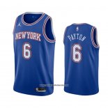 Camiseta New York Knicks Elfrid Payton #6 Statement 2020-21 Azul