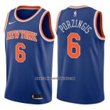 Camiseta New York Knicks Kristaps Porzingis #6 2017-18 Azul