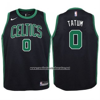 Camiseta Nino Boston Celtics Jayson Tatum #0 2017-18 Negro