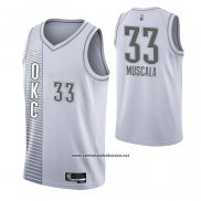 Camiseta Oklahoma City Thunder Mike Muscala #33 Ciudad 2021-22 Blanco
