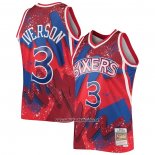 Camiseta Philadelphia 76ers Allen Iverson #3 Mitchel & Ness 1997-98 Rojo