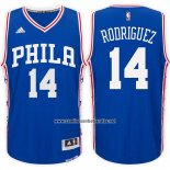 Camiseta Philadelphia 76ers Sergio Rodriguez #14 Azul