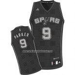 Camiseta Ritmo Moda San Antonio Spurs Tony Parker #9 Negro