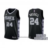 Camiseta San Antonio Spurs Devin Vassell #24 Statement 2022-23 Negro