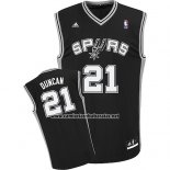 Camiseta San Antonio Spurs Tim Duncan #21 Negro