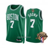 Camiseta Boston Celtics Jaylen Brown #7 Icon 2022 NBA Finals Verde