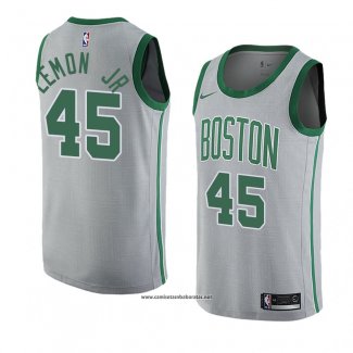 Camiseta Boston Celtics Walter Lemon Jr. #45 Ciudad 2018-19 Gris
