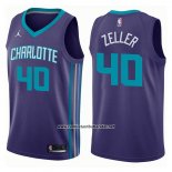 Camiseta Charlotte Hornets Cody Zeller #40 Statement 2017-18 Violeta