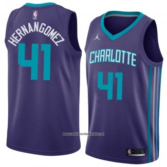 Camiseta Charlotte Hornets Willy Hernangomez #41 Statement 2018 Violeta