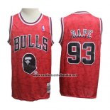 Camiseta Chicago Bulls Bape #93 Rojo Hardwood Classics