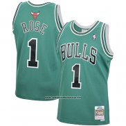 Camiseta Chicago Bulls Derrick Rose #1 Mitchel & Ness 2008-09 Verde