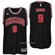Camiseta Chicago Bulls Rajon Rondo #9 Negro