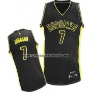 Camiseta Electricidad Moda Brooklyn Nets Joe Johnson #7 Negro