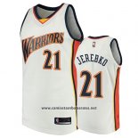 Camiseta Golden State Warriors Jonas Jerebko 2009-10 Hardwood Classics Blanco