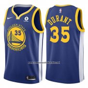 Camiseta Golden State Warriors Kevin Durant #35 2017-18 Azul