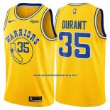 Camiseta Golden State Warriors Kevin Durant #35 Hardwood Classic 2018 Amarillo