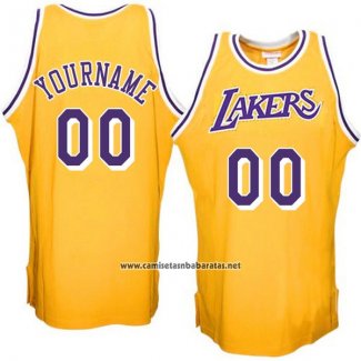 Camiseta Hardwood Los Angeles Lakers Personalizada Amarillo