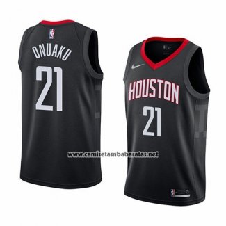 Camiseta Houston Rockets Chinanu Onuaku #21 Statement 2018 Negro