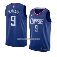 Camiseta Los Angeles Clippers Tyrone Wallace #9 Icon 2018 Azul