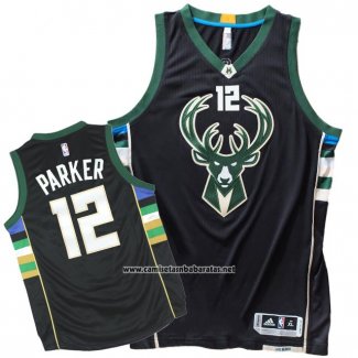 Camiseta Milwaukee Bucks Jabari Parker #12 Negro