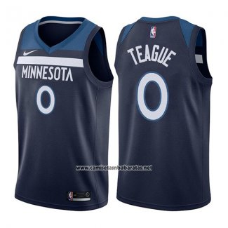 Camiseta Minnesota Timberwolves Jeff Teague #0 Icon 2017-18 Azul