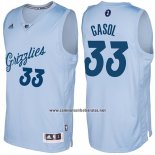 Camiseta Navidad 2016 Memphis Grizzlies Marc Gasol #33 Azul